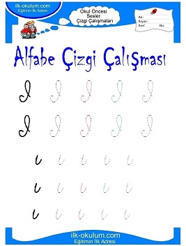 Çocuklar İçin Sesler Çizgi Çalışmaları Çalışma Sayfaları 